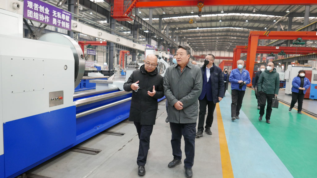 甘肅金控集團、華龍證券領導一行到星火機床公司調研